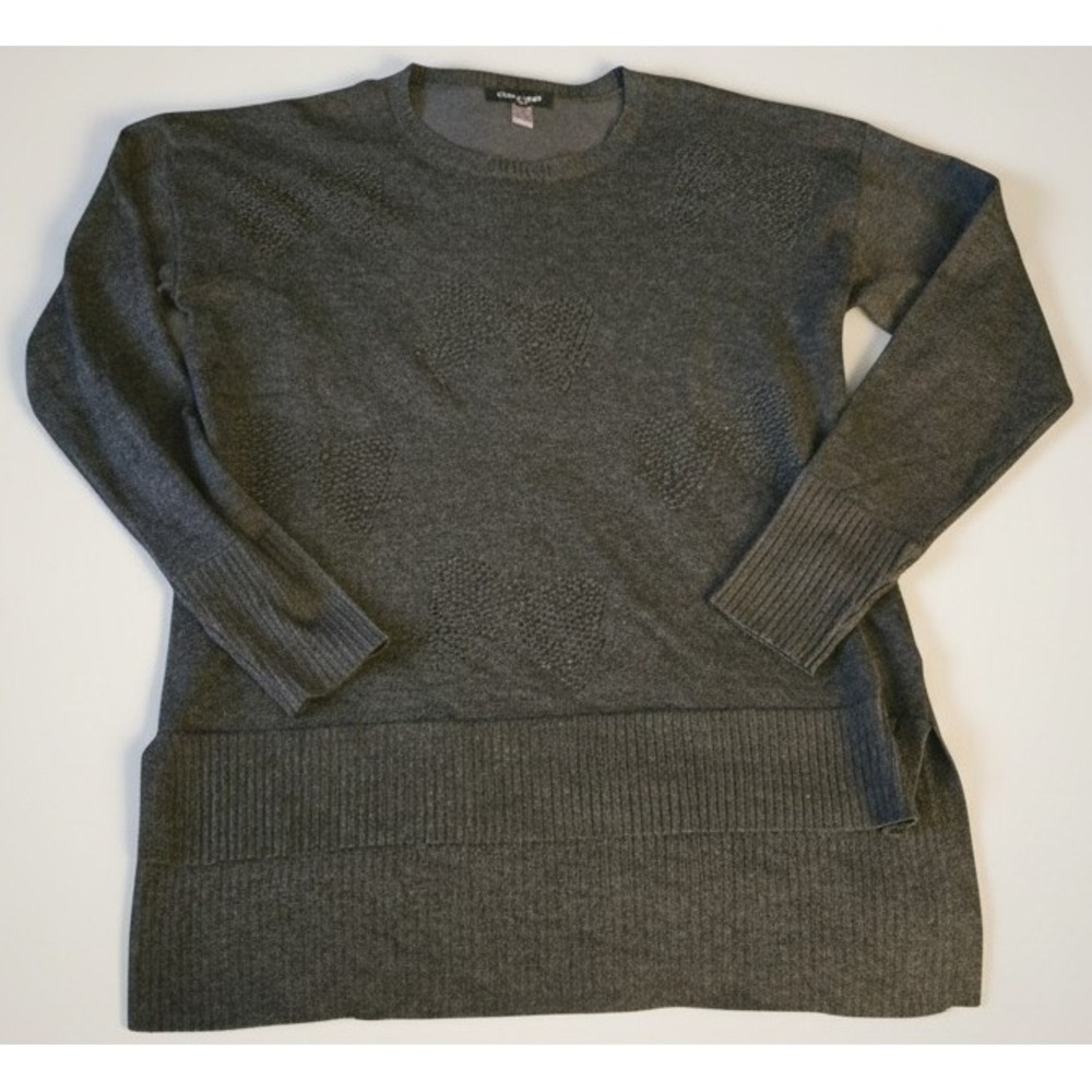 Cable & Guage Womens Charcoal Gray Pullover Sweater Size Small